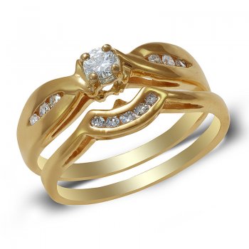 DIAMOND ENGAGEMENT RING-WEDDING BAND SET RIN0010