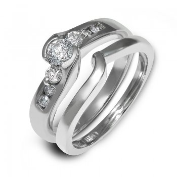 DIAMOND ENGAGEMENT RING-WEDDING BAND SET RIN0100