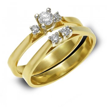 DIAMOND ENGAGEMENT RING-WEDDING BAND SET RIN0005