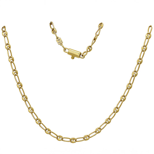 Vintage 18k Yellow Gold Chain 24"