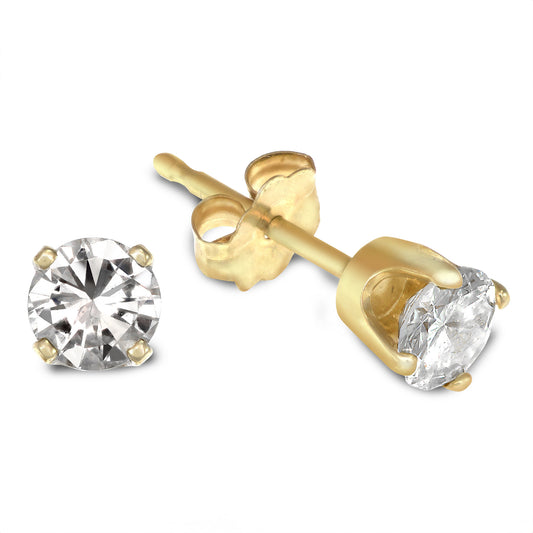 Vintage 14k 0.50ct Diamond Stud Earrings