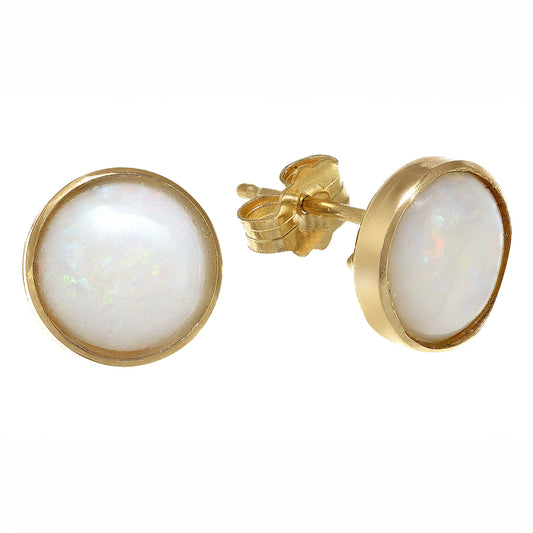 Vintage 14k Opal Stud Earrings