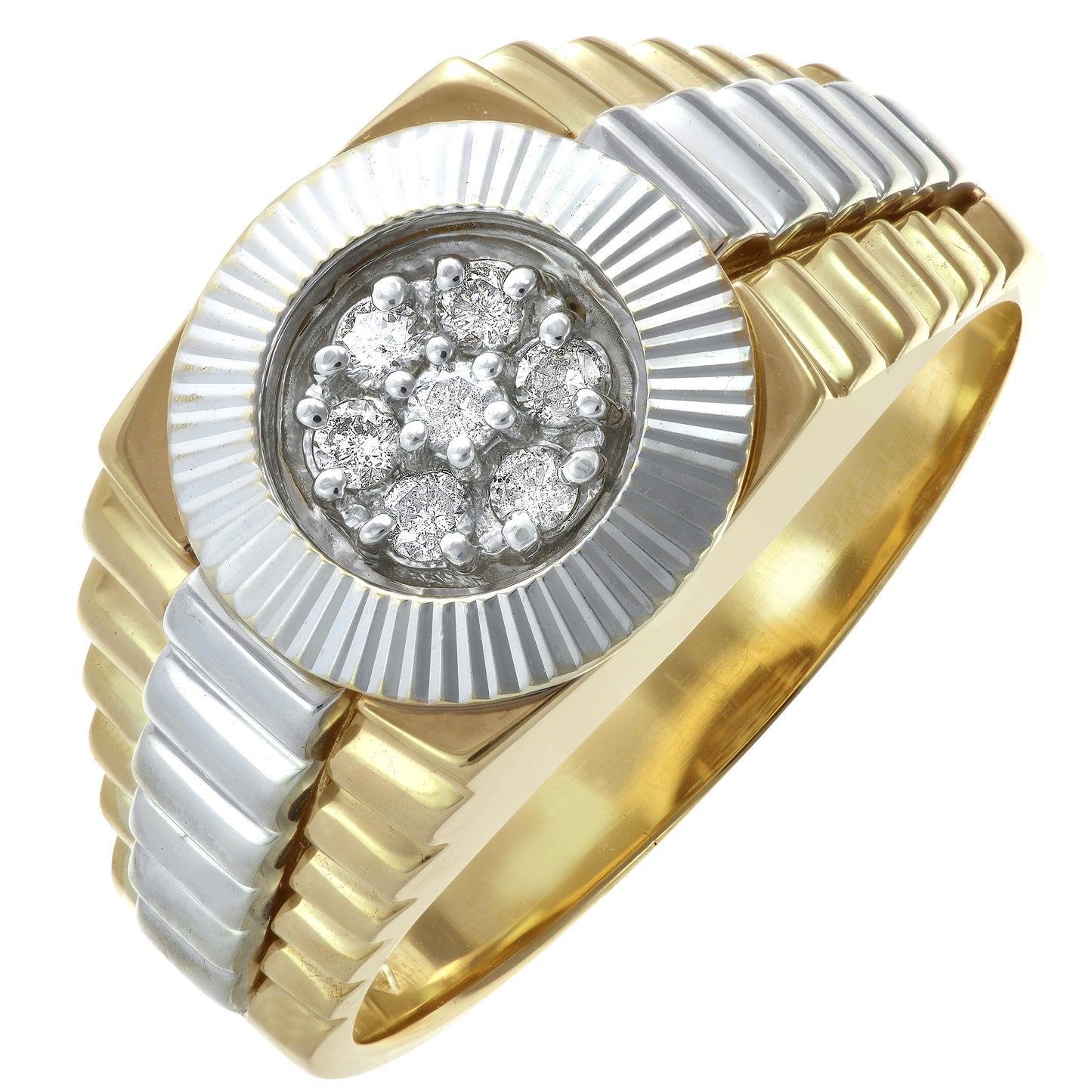 Vintage 10k 0.23ct Men's Diamond Ring